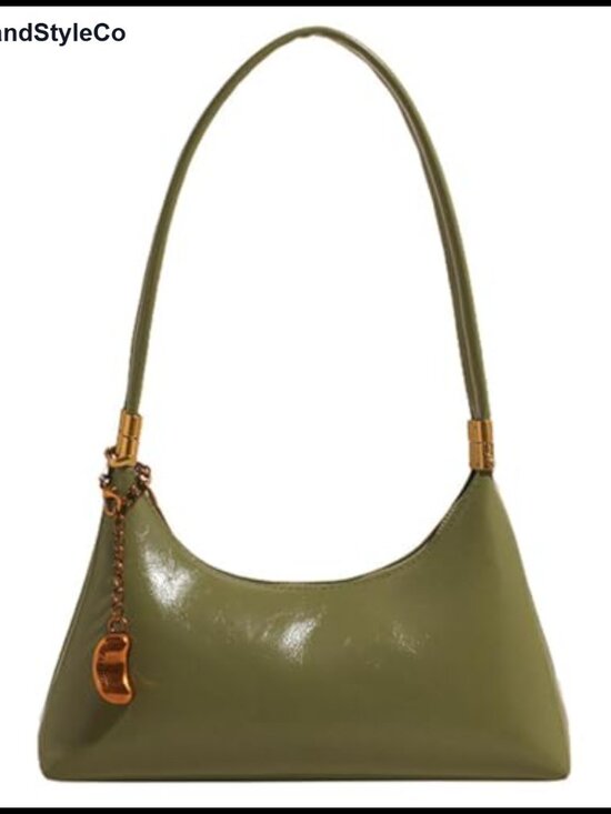 Handbags - Small Faux Leather Shoulder Bag Women 2 Strap Underarm Clutch Retro Purse